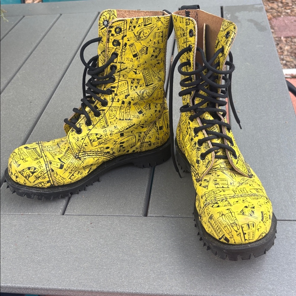Vintage Getta Grip yellow London boots size 7 - Picture 7 of 8